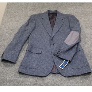 NWT Vintage Pendleton Wool Blazer Jacket Mens Size 40 Blue Tweed Made in‎ USA